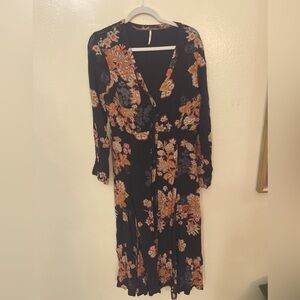 Free people floral Miranda Midi Dress
